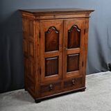 Small Teak and Rosewood Spice Cabinet, Pondicherry, India – Late 19th Century