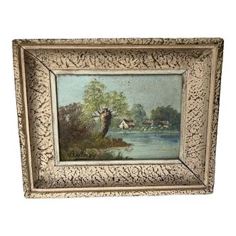 Tableau huile sur panneau