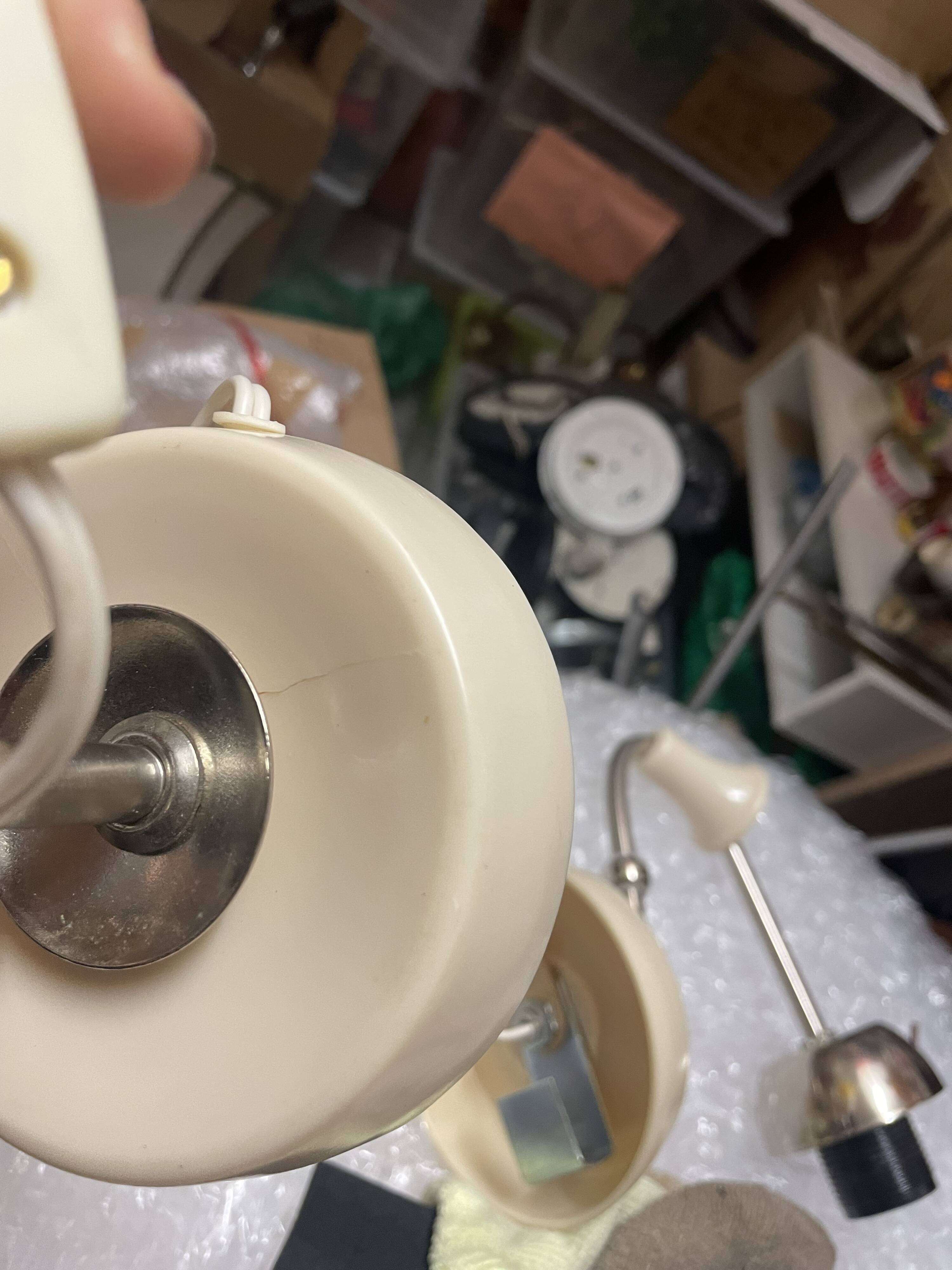 Pair of 1980s glass tulip wall lamps from USSR