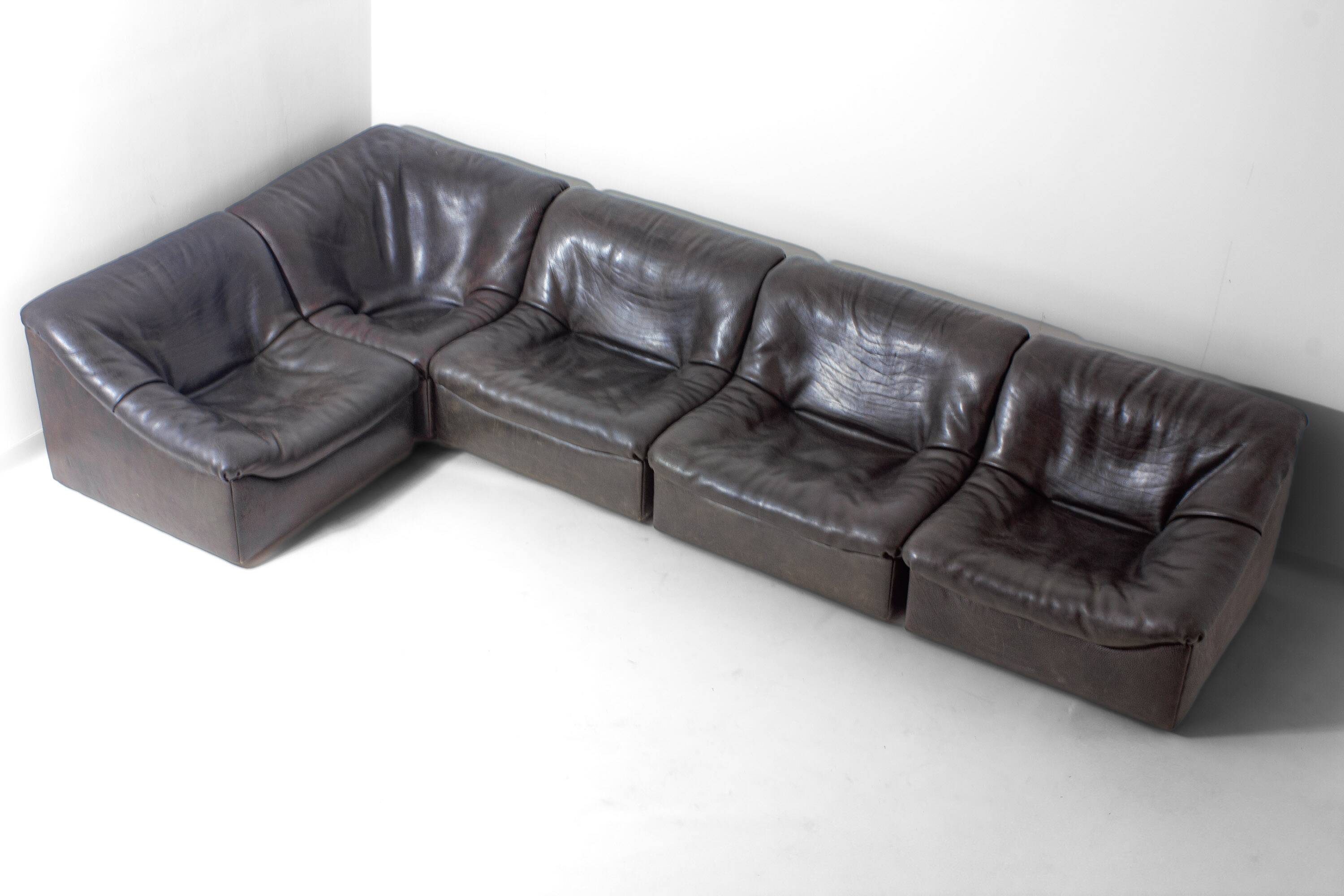 Large De Sede 'DS-46' Modular Sofa with armchair, Switzerland 1970s