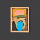 Composition, Acrylic on wooden plate. 16 x 22cm