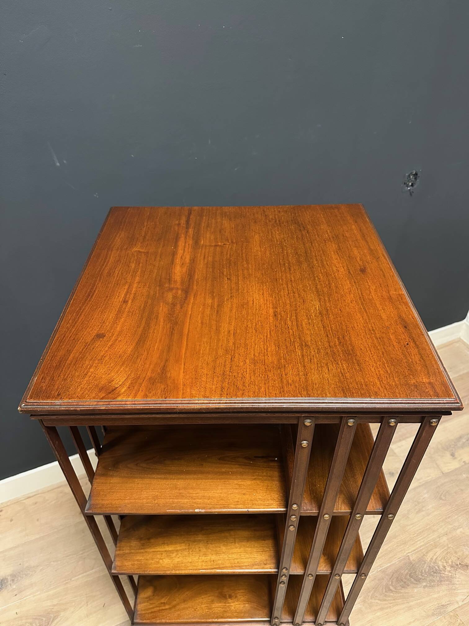 Large antique revolving bookcase