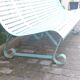Vintage garden bench in metal
