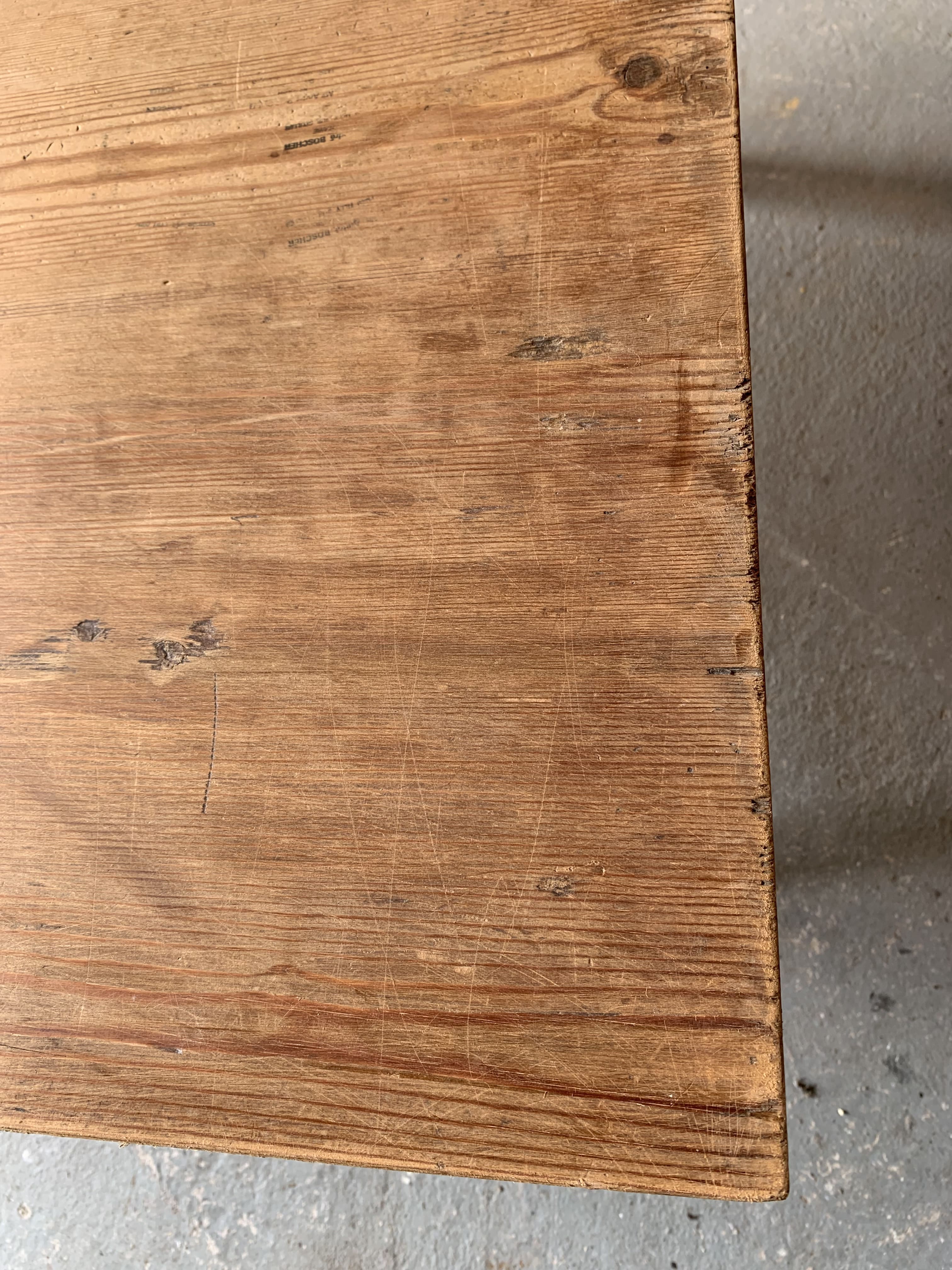 Old rectangular table - 1M40 - 2 drawers