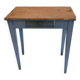 Small blue wooden table