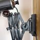 Industrial Black Enamel Scissor Wall Lamp, 1950s
