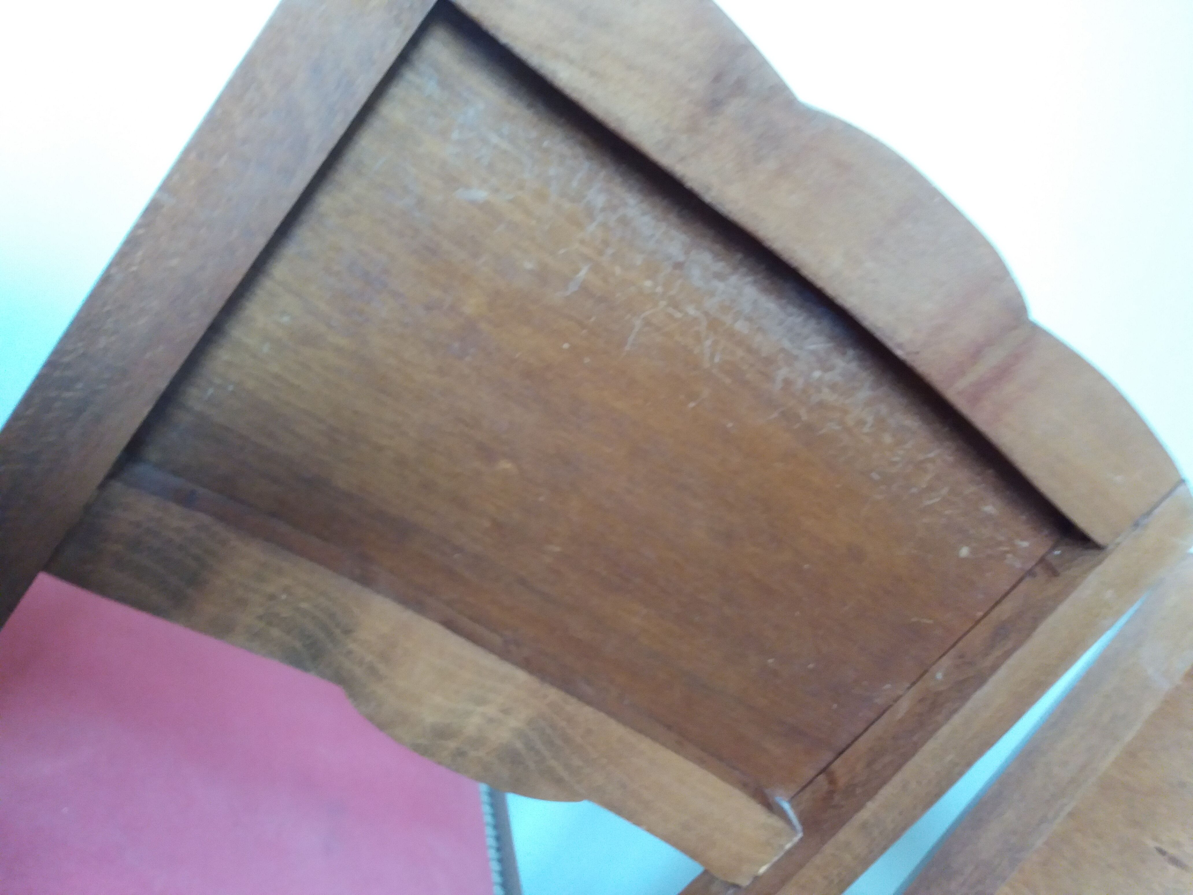 2 Art Deco upholstered and wood chairs