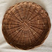 Rattan storage pouffe from the 60s-70s.