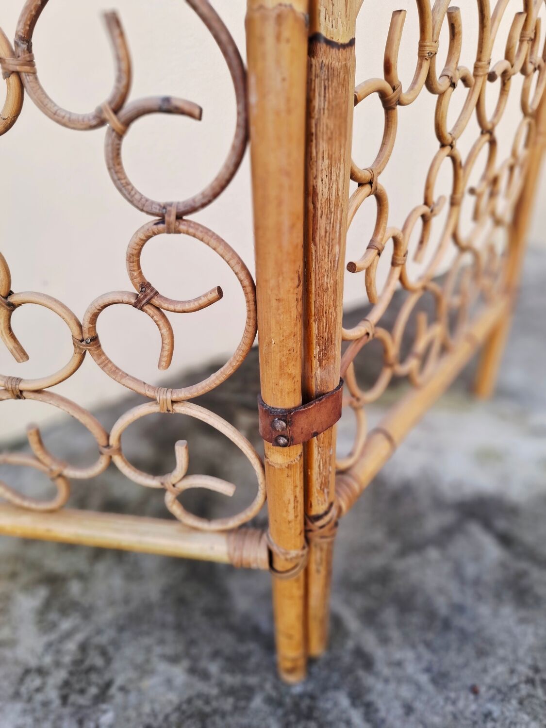 Rattan screen 1960 by Bonacina (Italy)