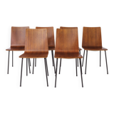 Set of 6 Plywood Vintage Chairs 1960s - German Design