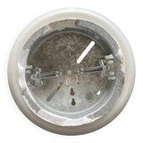 Small minimalist round white opaline wall light RZB Bamberg