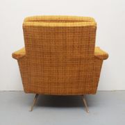 1950s chair in corn yellow , legs in brass