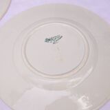 3 white dessert plates Creil et Montereau