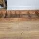 Industrial shelf with wooden lockers