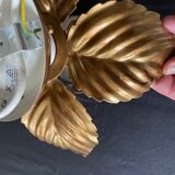 Wall lamp or ceiling lamp golden flower