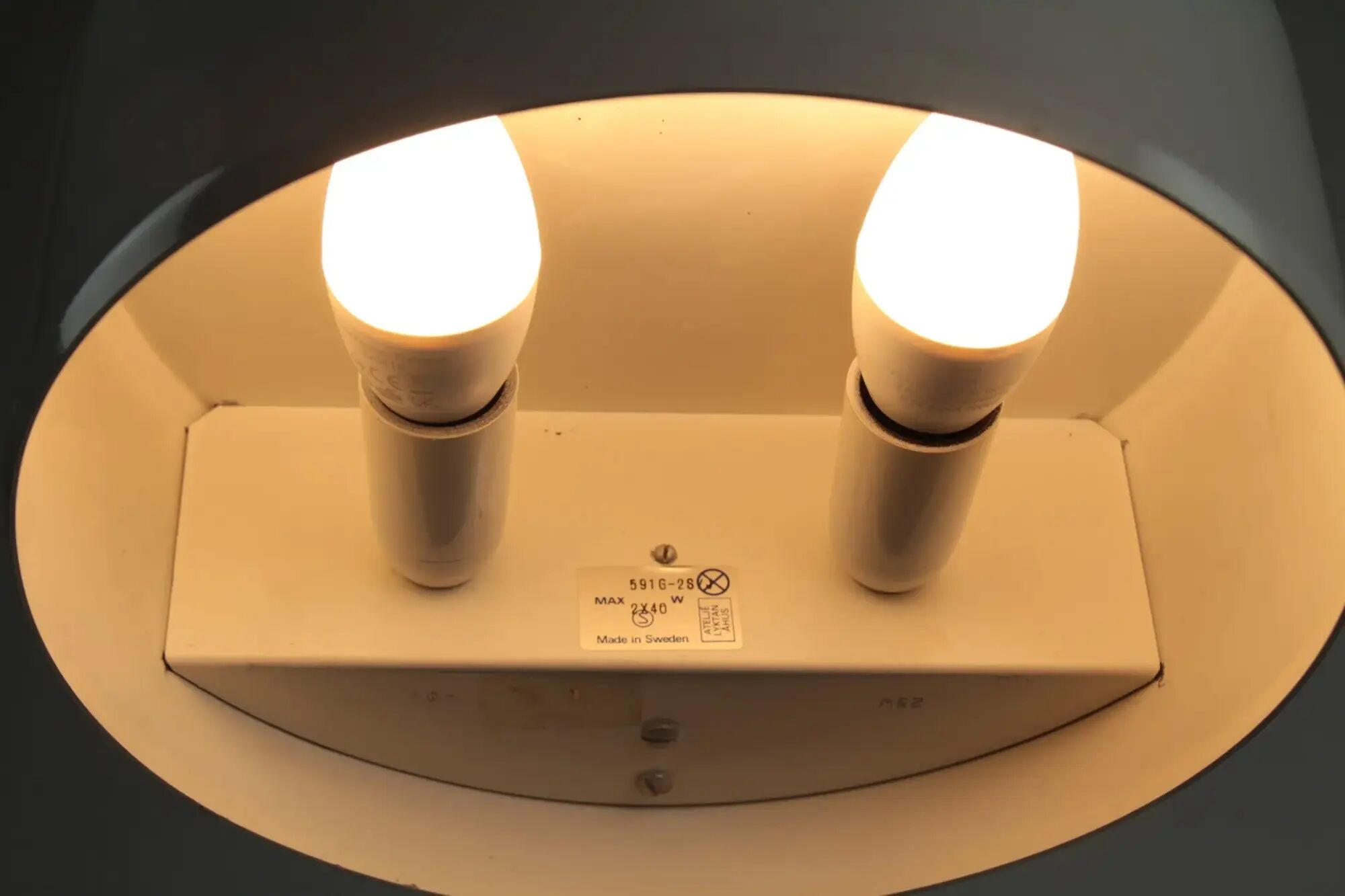 Floor lamp model 591G 2S/J “Simris/Olympia” by Anders Pehrson for Ateljé Lyktan, Sweden, 1960s