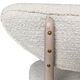 Mid-Century heart-shaped chair in white boucle fabric, Europe, 1960s.