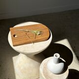 Rounded rectangular monoxyl teak cutting or presentation board L:34