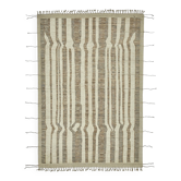 Hand-Knotted Tribal Unique 205 cm x 302 cm Beige Wool Carpet