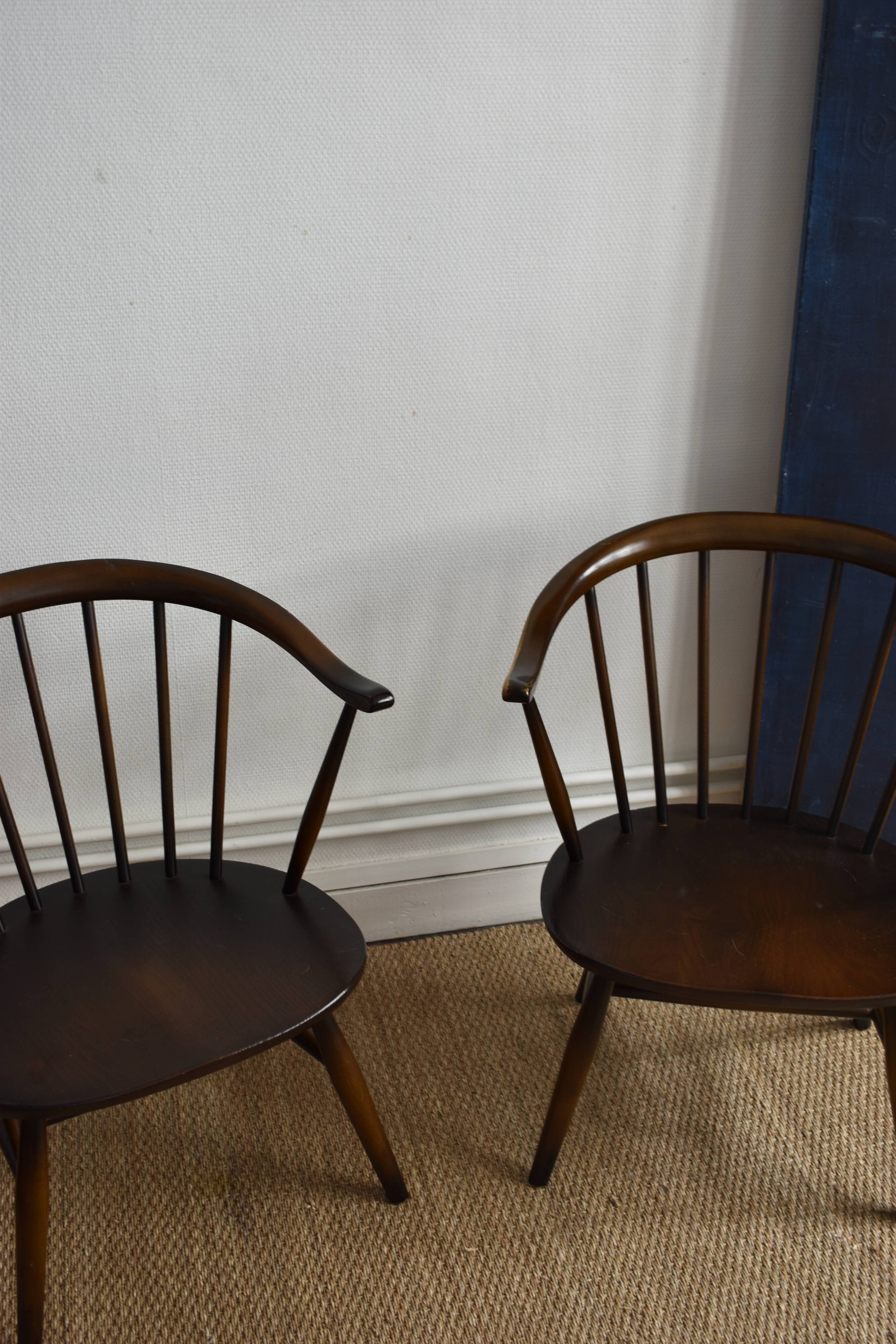 Vintage Ercol Buckingham armchairs