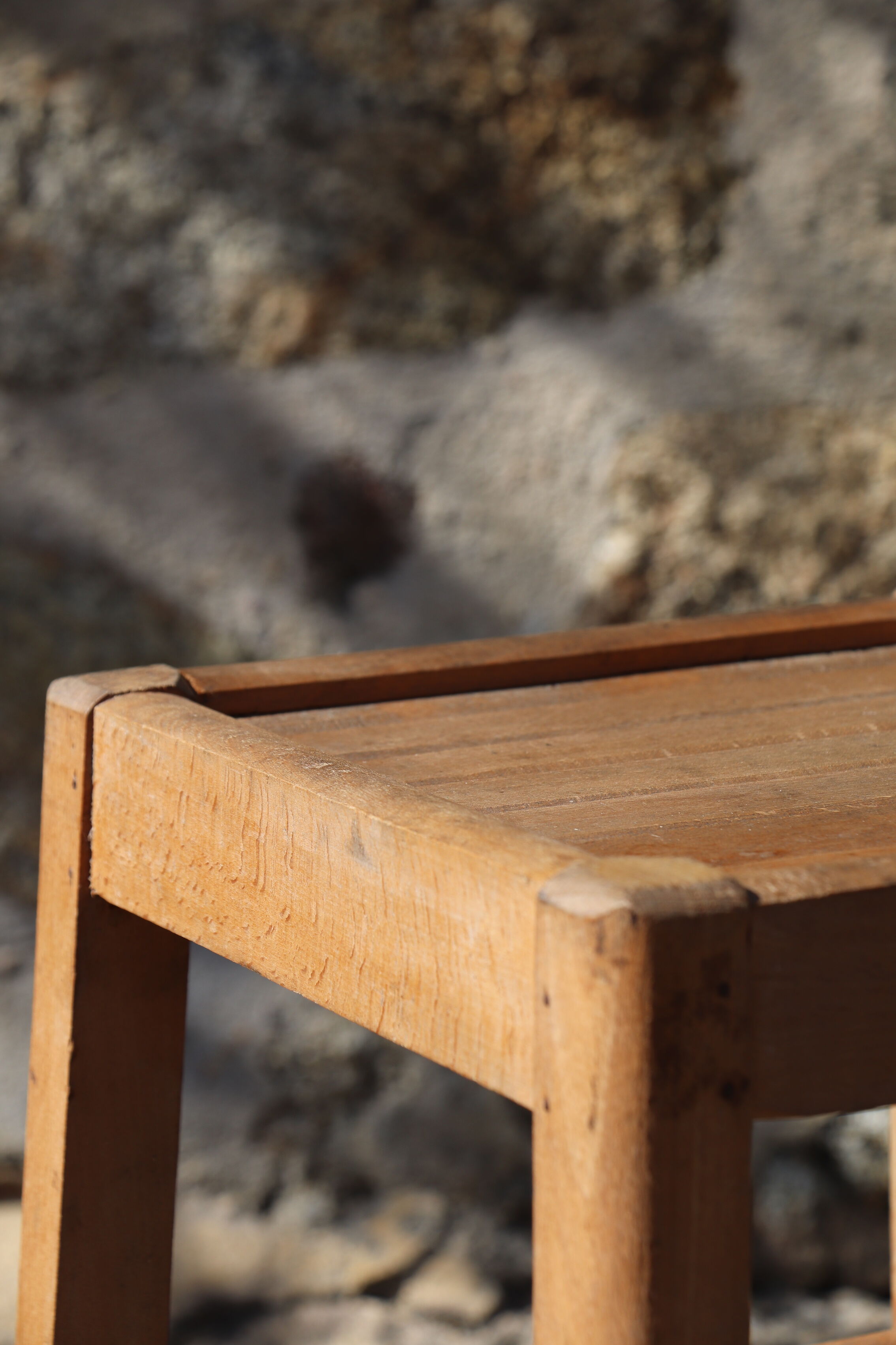 Paire de tabourets en bois