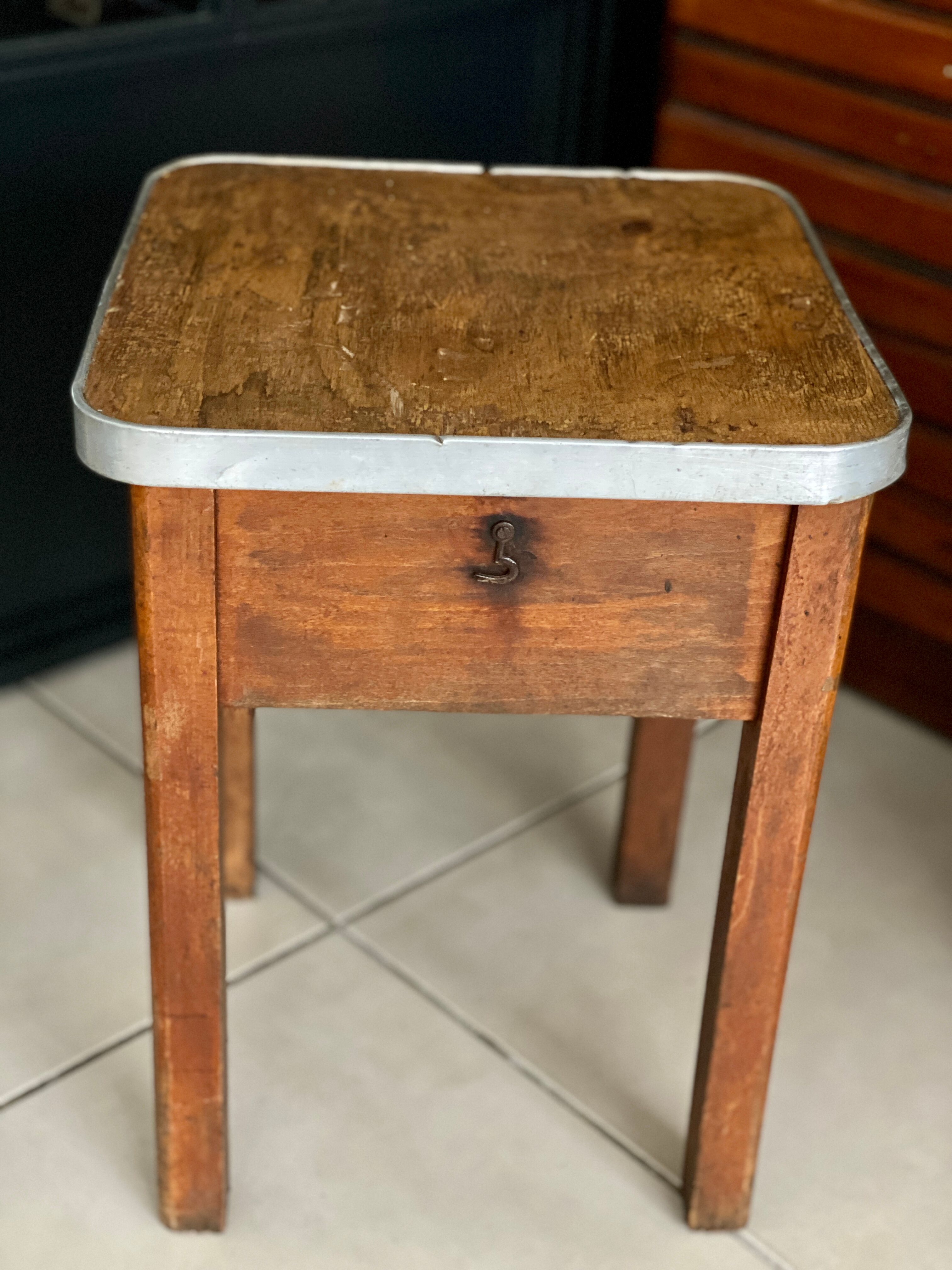 Wooden chest stool