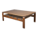 Vintage Brutalist coffee table made of wenge wood, crafted in the 1970s