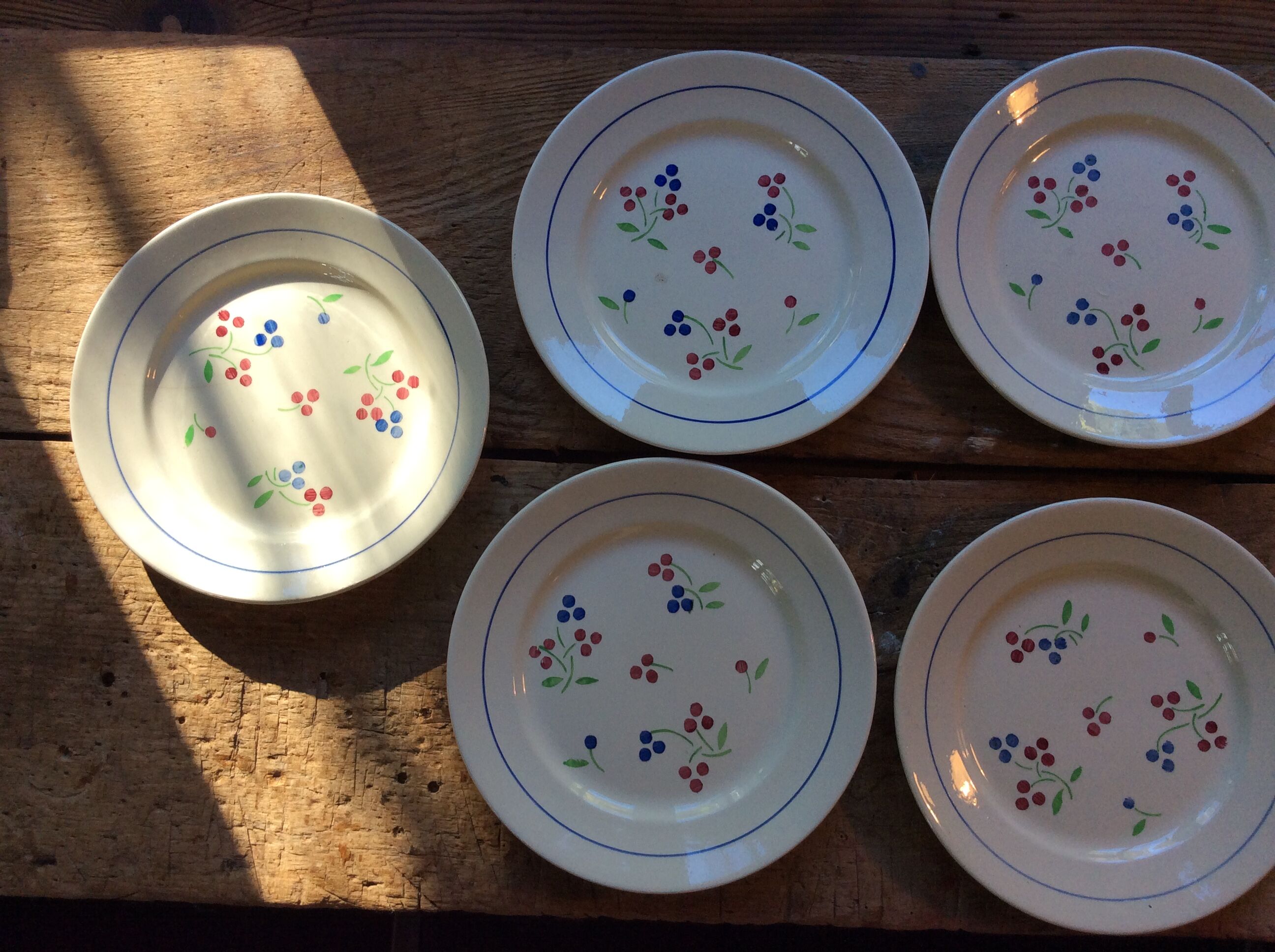 Set of 9 plates and 9 dessert plates Lunéville