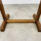 Beveled mirror on oak stand 40s