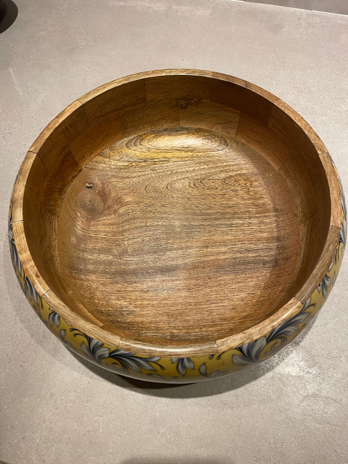 Wooden salad bowl