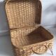 Suitcase round Wicker vintage