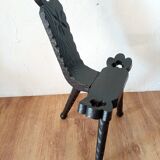 Brutalist tripod chair arts and crafts