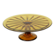 Amber Art Deco Cake Stand Pastry Dish Scailmont