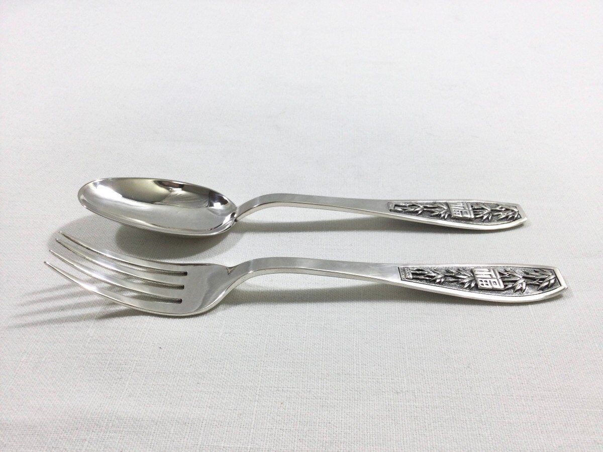 Silver child cutlery, Indochina