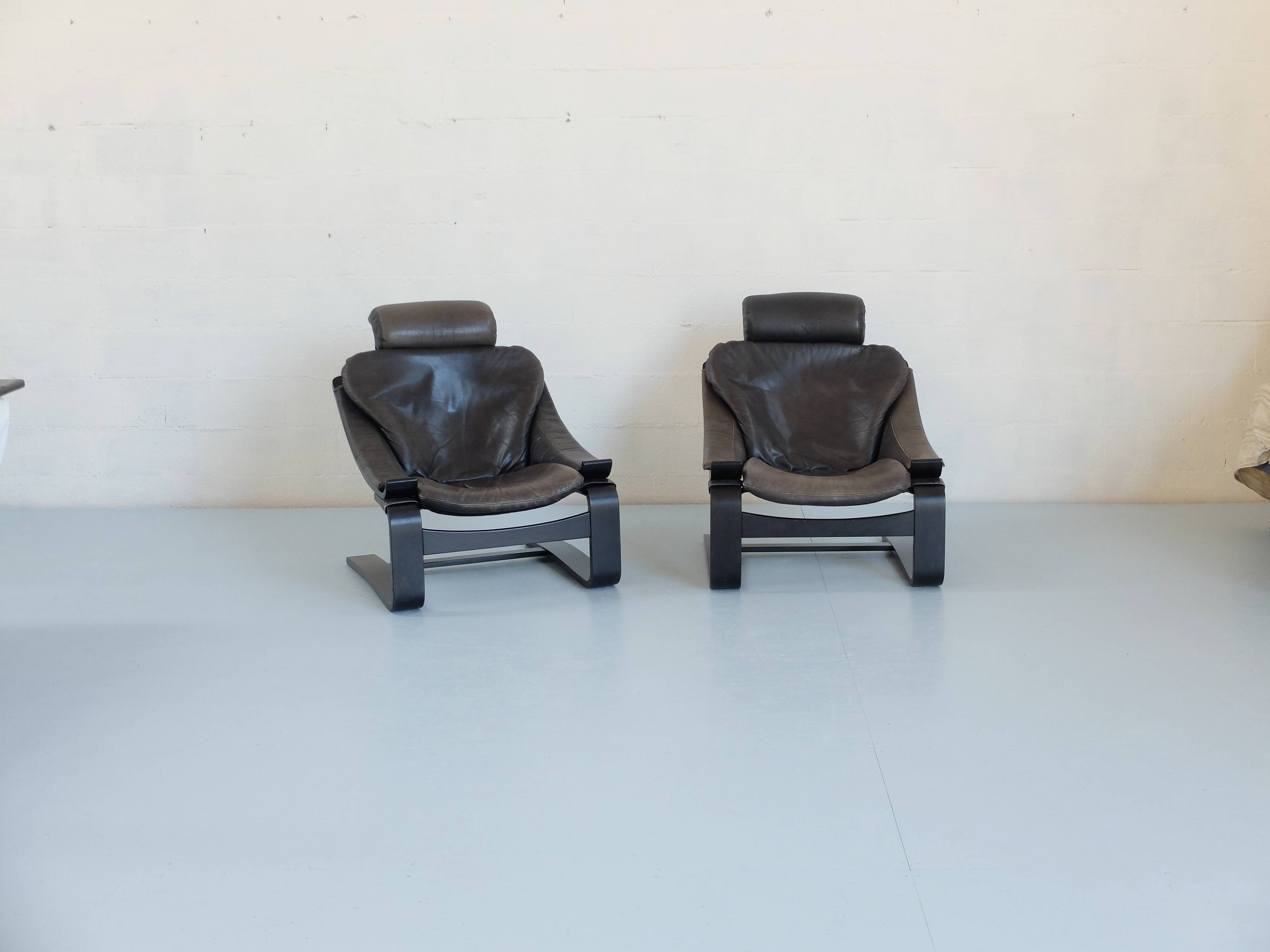 Paire de fauteuils Kroken , Nelo Suède année 70
