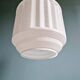 Large Art Deco pendant light in white opaline, 1920s-30s