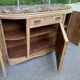 Art Deco vintage Parisian buffet renovated in solid oak and pink marble from the 1930s.