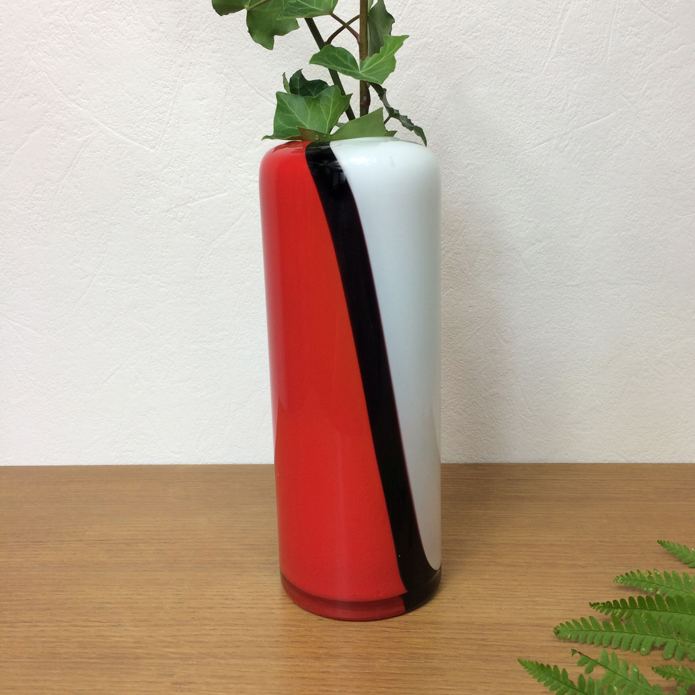 Red Italian Murano glass vase