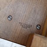 Dining room table by Maison Krieger, Art Nouveau, circa 1900, in solid oak