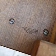 Dining room table by Maison Krieger, Art Nouveau, circa 1900, in solid oak