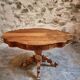 French antique walnut violin table, centre table with drawer, circa 1880–1900.