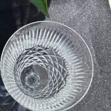 6 anciens verres à vin en cristal taillé