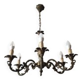 Lustre en bronze 6 lampes