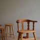 Set of 4 modern Norwegian armchairs by Krogenæs, solid pine, 1950s.