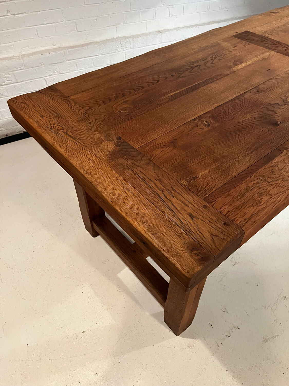 Old farmhouse table in solid oak