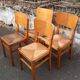 Pair of straw-seated chairs from the 1950s