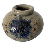 Vase boule en grès pyrité signé Suzanne Dauliach