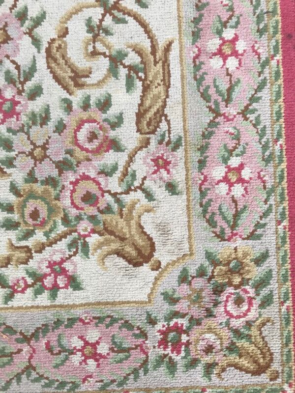 Carpet old French Aubusson knotted 175 X 256 CM