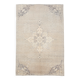 6x8 Vintage Cream & Black Oriental Persian Rug, 176x259Cm