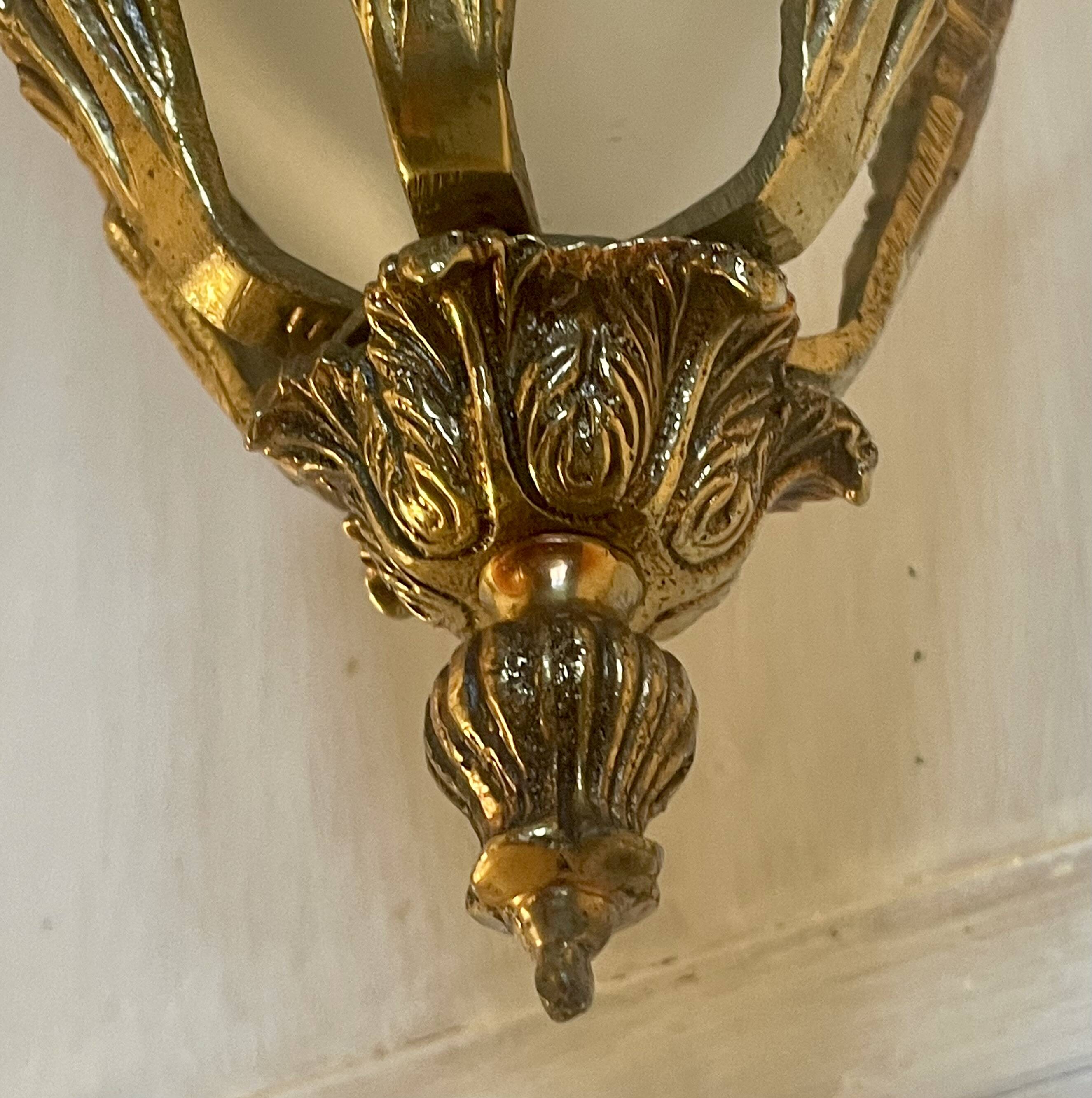 Bronze and polished glass suspension circa 1900